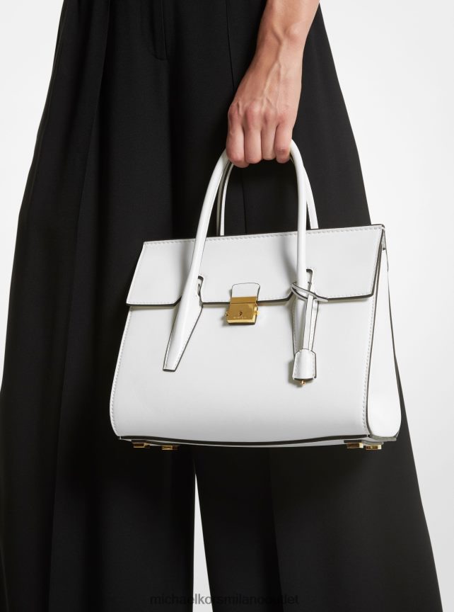 Michael Kors borsa a tracolla media in pelle della collezione Campbell unisex bianco ottico P06L0L3791 Accessori
