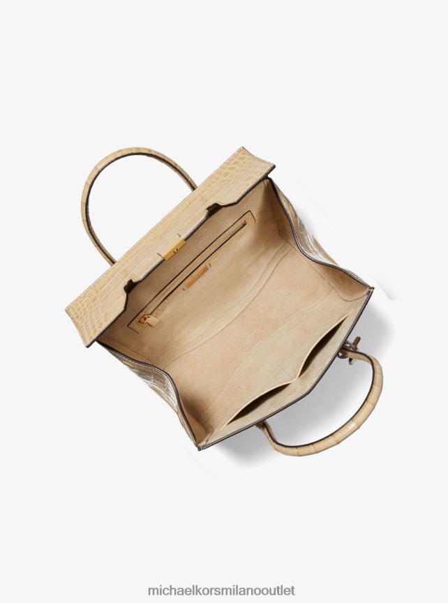 Michael Kors borsa da collezione Campbell media in pelle goffrata coccodrillo unisex duna P06L0L3797 Accessori