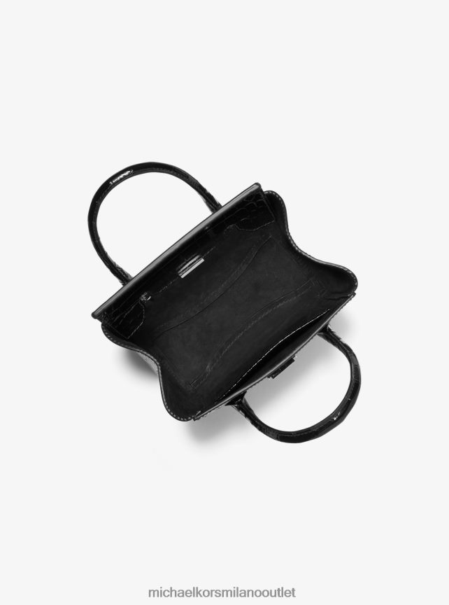 Michael Kors borsa della collezione Campbell mini in pelle goffrata coccodrillo unisex nero P06L0L3795 Accessori