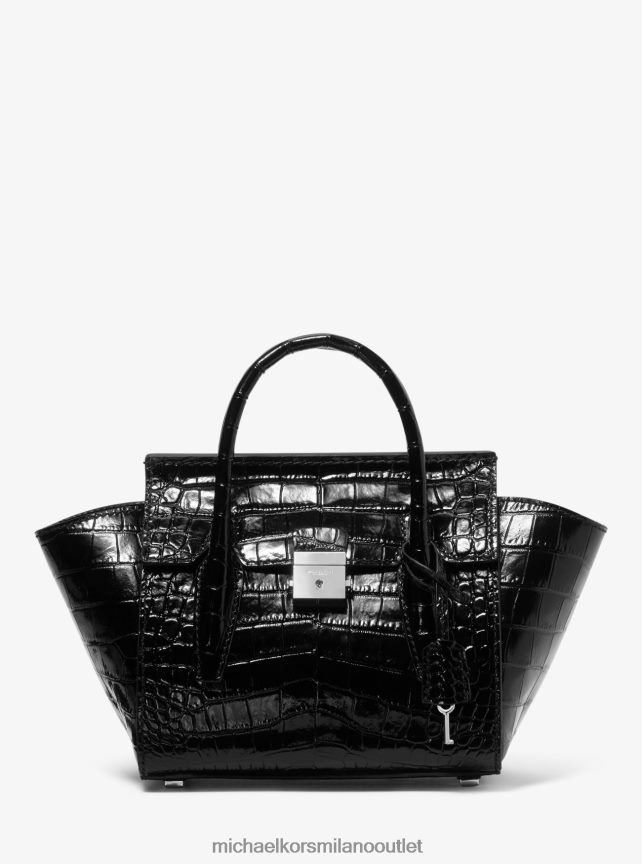 Michael Kors borsa della collezione Campbell mini in pelle goffrata coccodrillo unisex nero P06L0L3795 Accessori