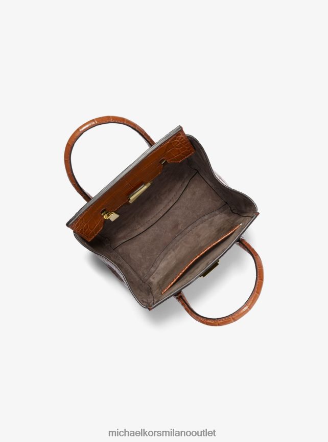 Michael Kors borsa della collezione Campbell mini in pelle goffrata coccodrillo unisex vigogna P06L0L3800 Accessori