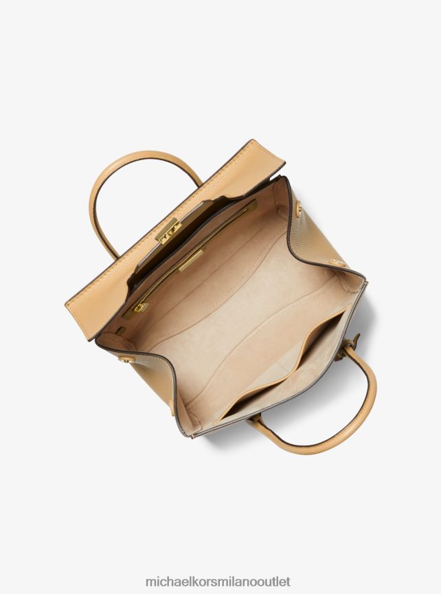 Michael Kors collezione borsa a tracolla Campbell media in pelle martellata unisex cammello P06L0L3798 Accessori