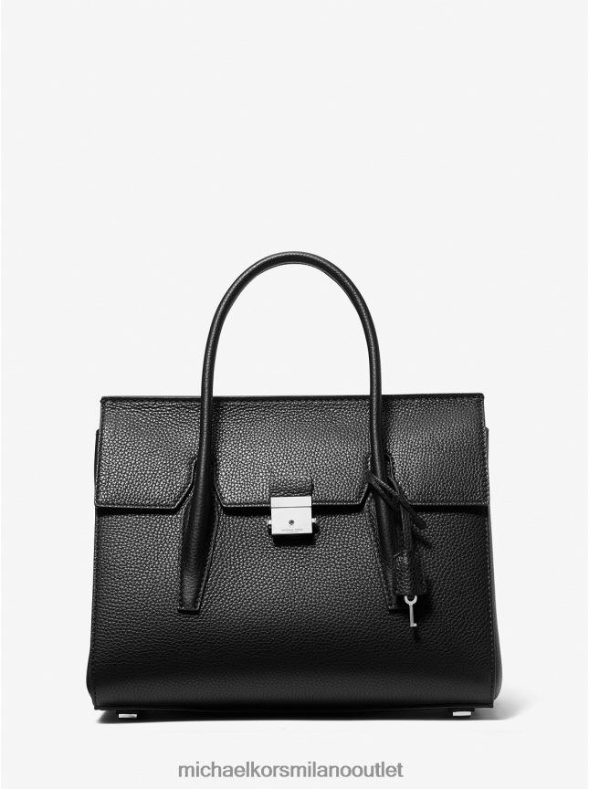 Michael Kors collezione borsa a tracolla Campbell media in pelle martellata unisex nero P06L0L3794 Accessori