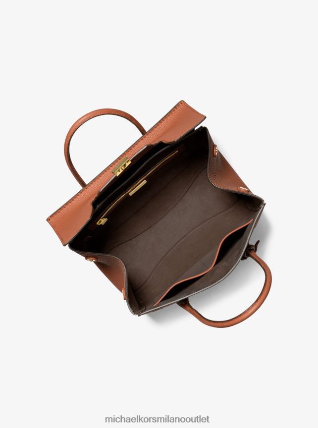 Michael Kors collezione borsa a tracolla Campbell media in pelle martellata unisex vigogna P06L0L3799 Accessori