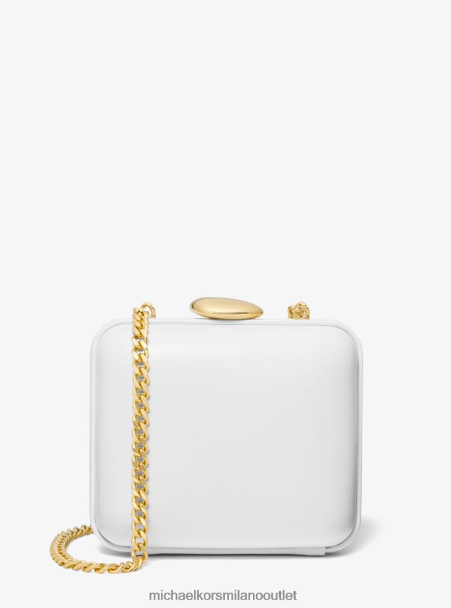 Michael Kors collezione tina mini minaudiere in pelle unisex bianco ottico P06L0L3780 Accessori