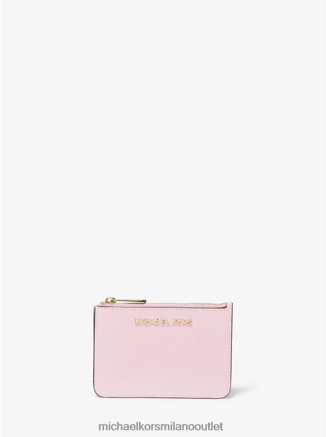 Michael Kors portamonete piccolo da viaggio jet set in pelle saffiano unisex fard in polvere P06L0L3947 Accessori