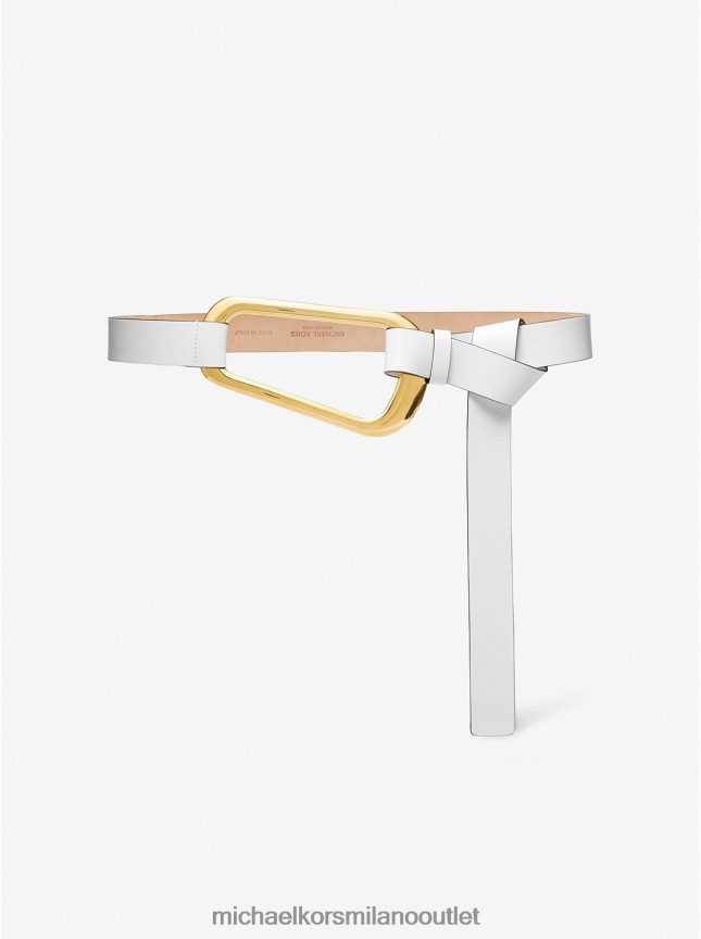 Michael Kors cintura in pelle collezione angelina unisex bianco ottico P06L0L3884 Accessori