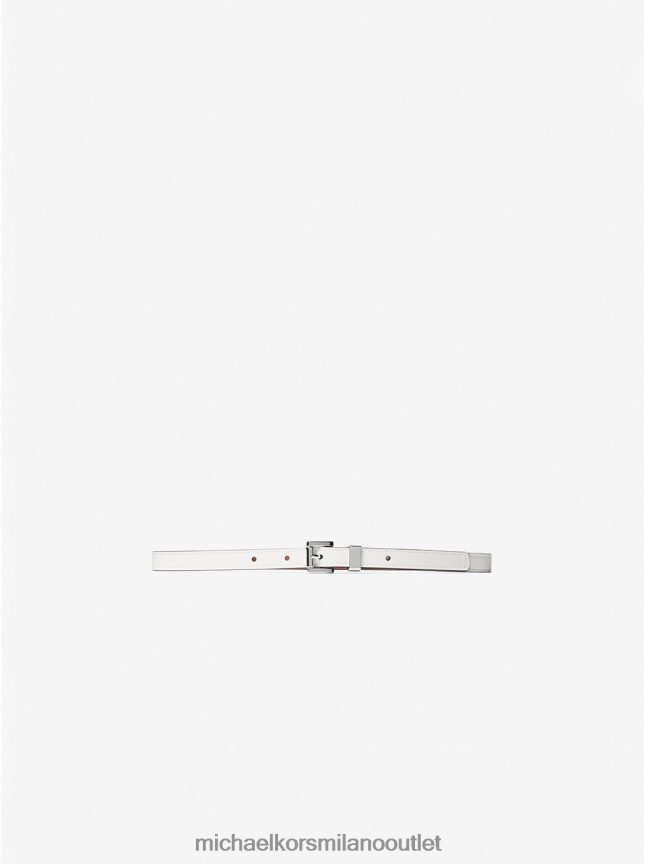 Michael Kors cintura in pelle da collezione unisex bianco ottico P06L0L3907 Accessori
