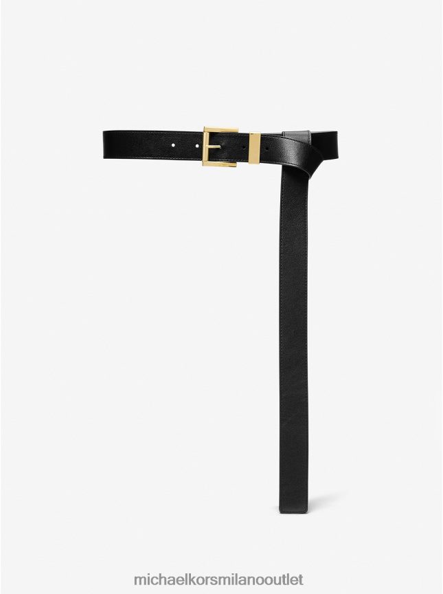 Michael Kors cintura per pantaloni in pelle della collezione unisex nero P06L0L3892 Accessori