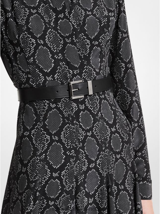 Michael Kors cintura per pantaloni in pelle della collezione unisex nero P06L0L3900 Accessori