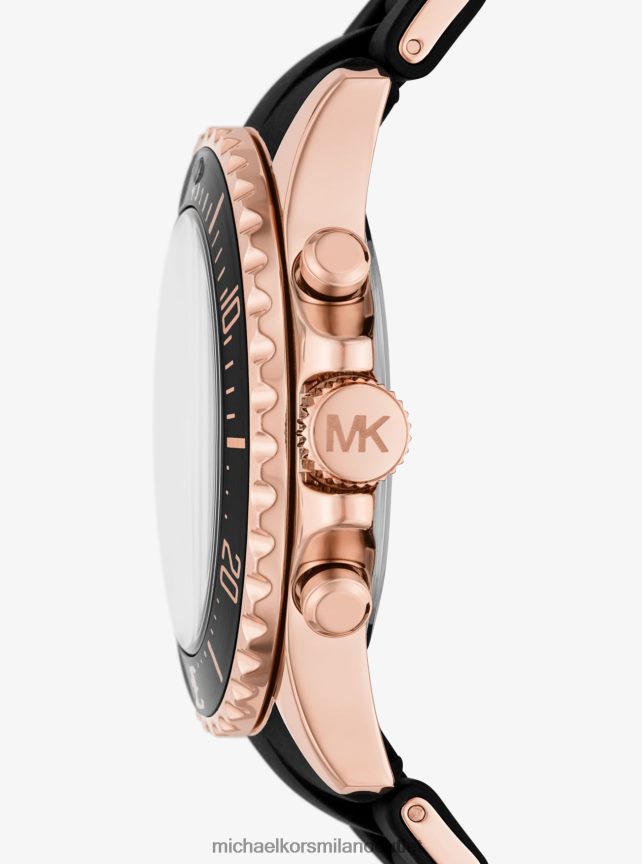 Michael Kors Orologio Everest oversize in tonalità oro rosa e silicone unisex oro rosa P06L0L4028 Accessori