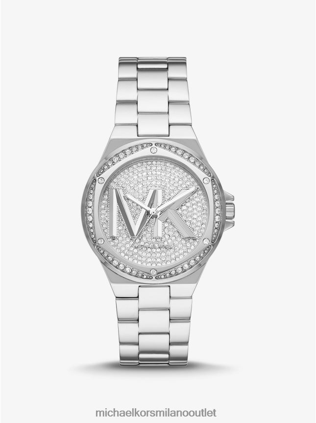 Michael Kors Orologio lennox pave logo color argento unisex argento P06L0L4004 Accessori