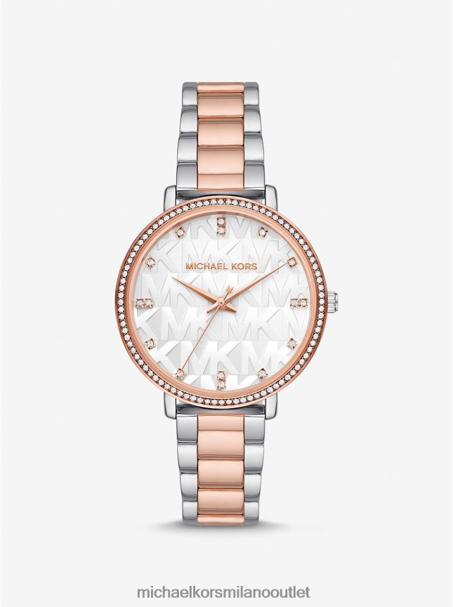 Michael Kors Orologio pyper con logo in rilievo bicolore unisex due toni P06L0L3988 Accessori