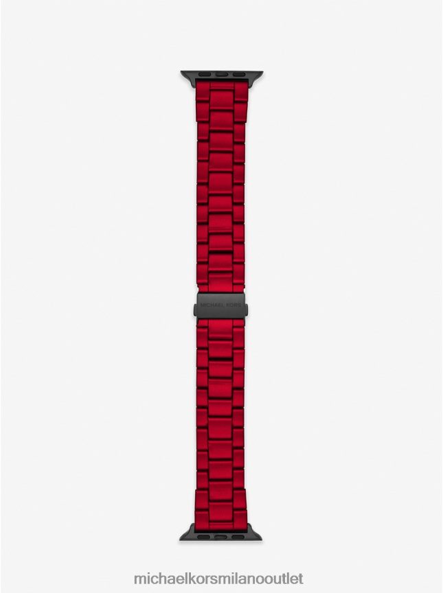 Michael Kors cinturino in acciaio inossidabile con rivestimento rosso per Apple Watch unisex rosso P06L0L4014 Accessori
