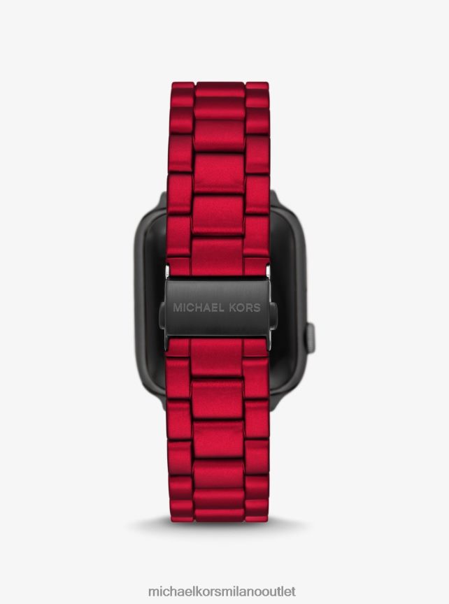 Michael Kors cinturino in acciaio inossidabile con rivestimento rosso per Apple Watch unisex rosso P06L0L4014 Accessori