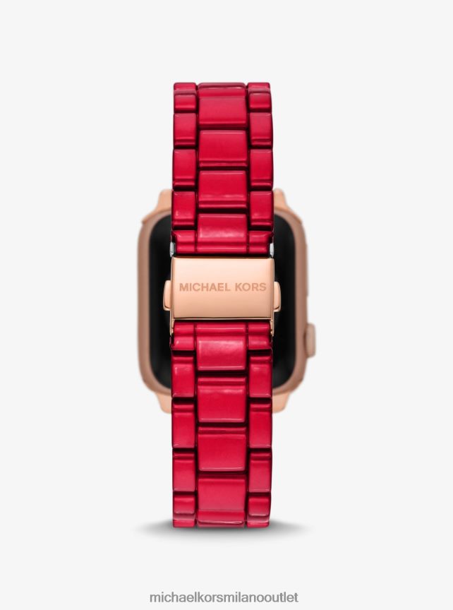 Michael Kors cinturino in acciaio inossidabile con rivestimento rosso per Apple Watch unisex rosso P06L0L4015 Accessori