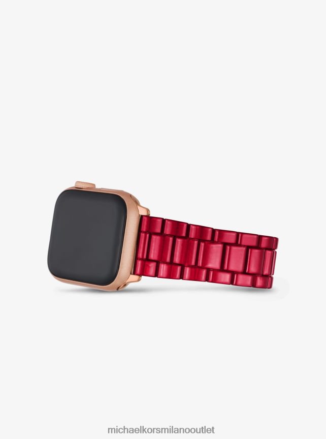 Michael Kors cinturino in acciaio inossidabile con rivestimento rosso per Apple Watch unisex rosso P06L0L4015 Accessori