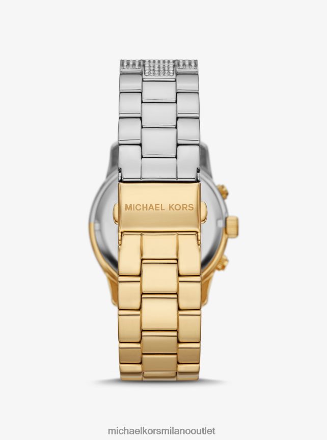 Michael Kors orologio bicolore con pavimentazione in passerella unisex due toni P06L0L3958 Accessori