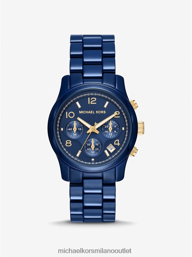 Michael Kors orologio da passerella in tonalità blu scuro unisex blu P06L0L3959 Accessori