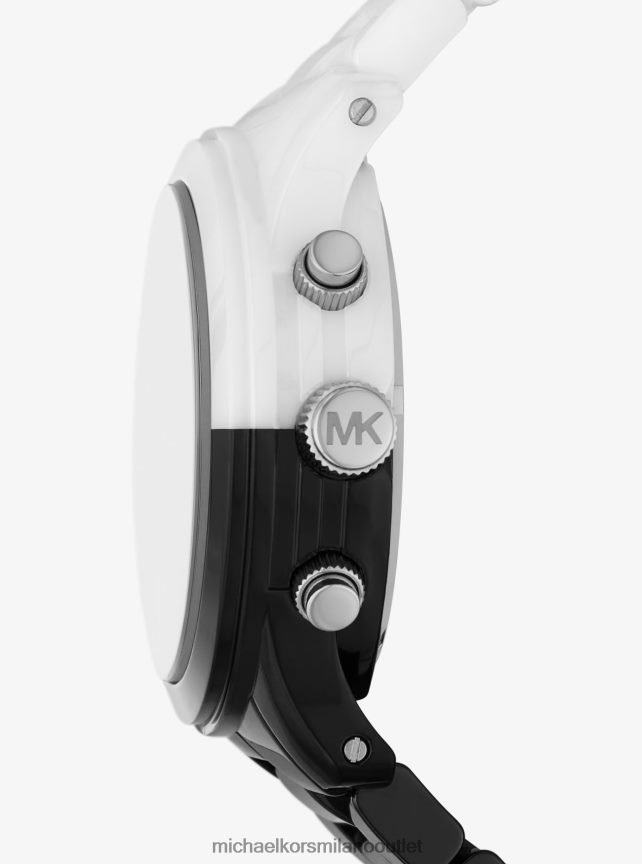 Michael Kors orologio in ceramica bicolore della passerella unisex nero bianco P06L0L3962 Accessori