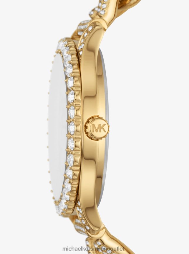 Michael Kors orologio layton pave con maglie color oro unisex oro P06L0L3952 Accessori