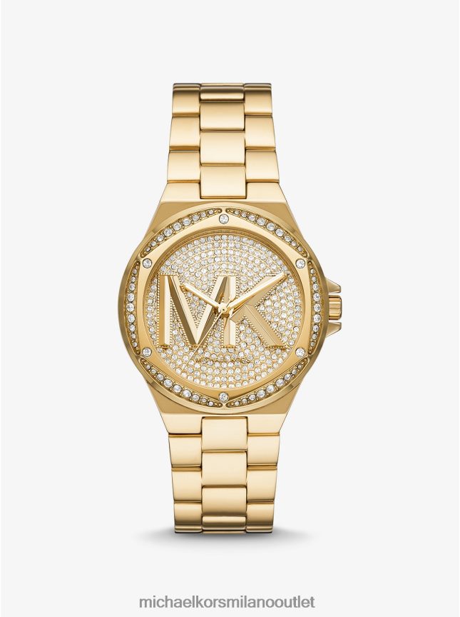 Michael Kors orologio lennox pave logo con logo color oro unisex oro P06L0L4006 Accessori