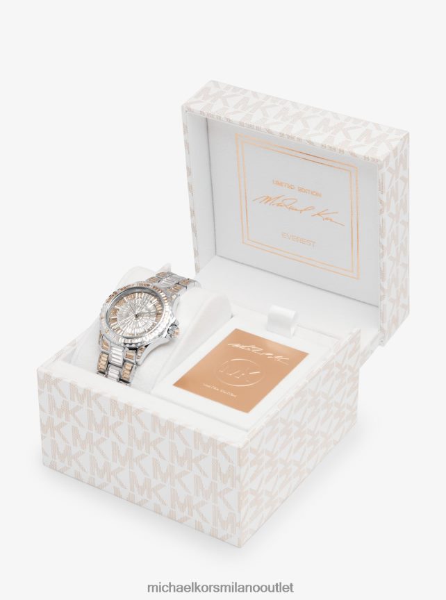 Michael Kors orologio mini everest in edizione limitata bicolore con pavé argentato unisex due toni P06L0L3954 Accessori