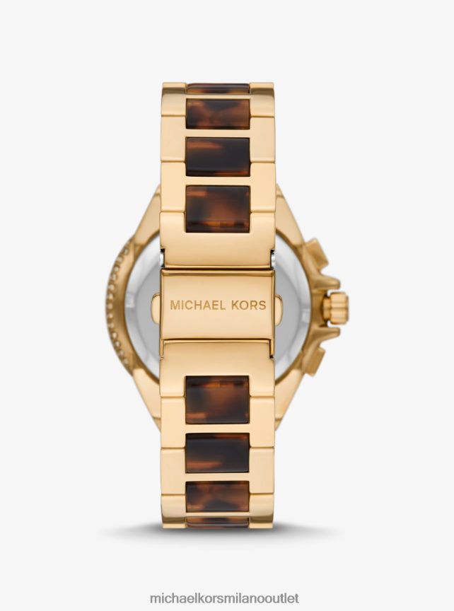Michael Kors orologio oversize Camille con pavé color oro e acetato tartarugato unisex tartaruga P06L0L3982 Accessori