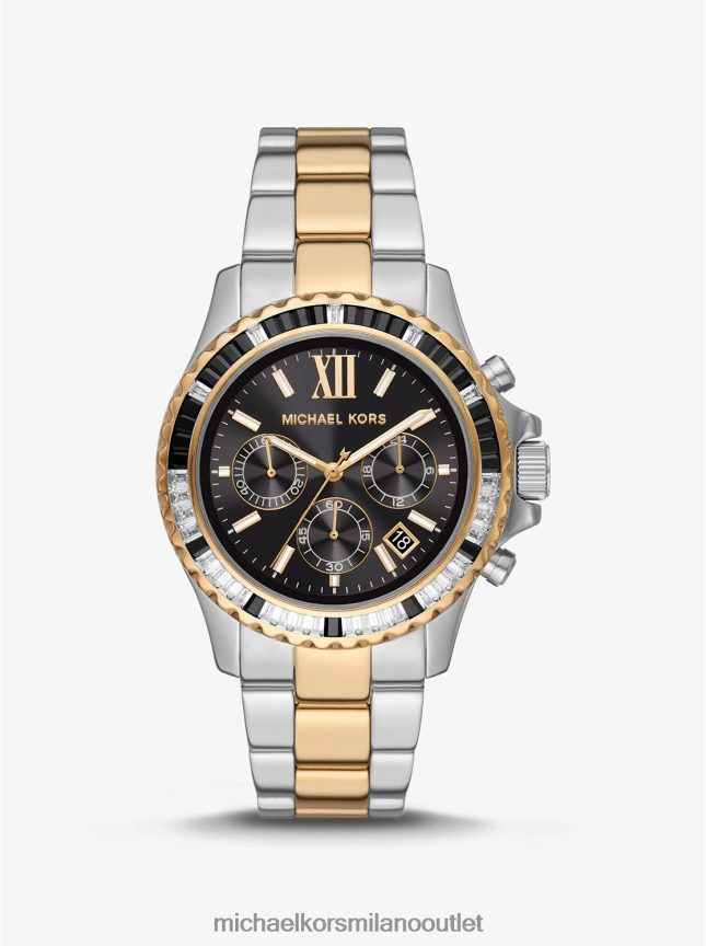 Michael Kors orologio oversize bicolore con pavé everest unisex due toni P06L0L4011 Accessori