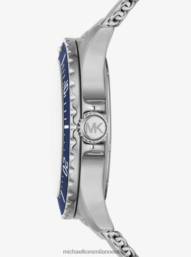 Michael Kors orologio oversize slim everest in maglia color argento unisex argento P06L0L3956 Accessori