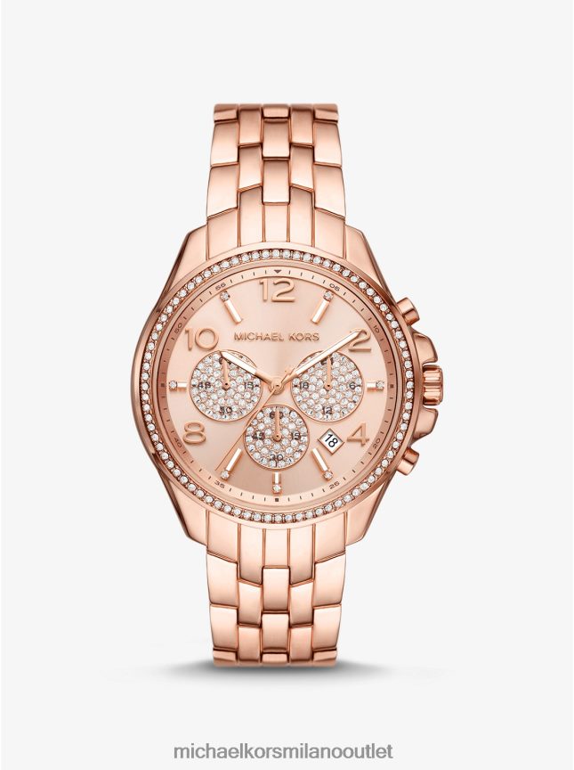 Michael Kors orologio pilota oversize color oro rosa con pavé unisex oro rosa P06L0L3998 Accessori