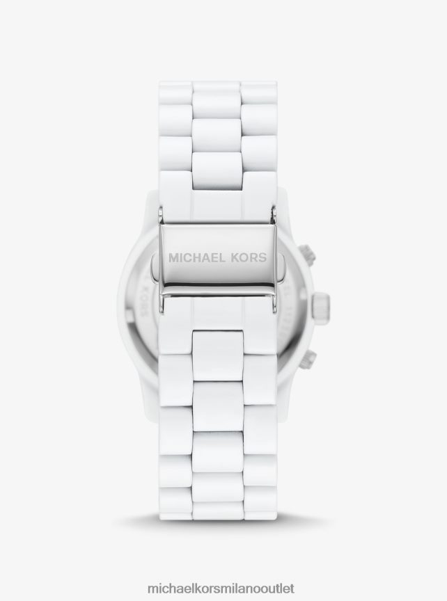 Michael Kors orologio sottile da passerella in tonalità bianca unisex bianco P06L0L3960 Accessori