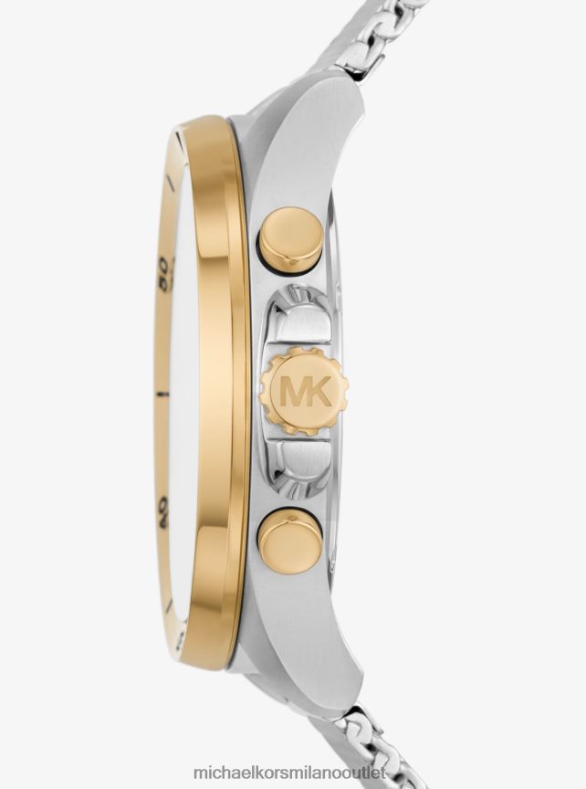 Michael Kors set regalo con orologio Brecken oversize in maglia bicolore unisex marrone P06L0L3979 Accessori