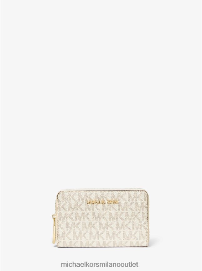 Michael Kors piccolo logo e portafoglio in pelle unisex vaniglia/ghianda P06L0L3941 Accessori