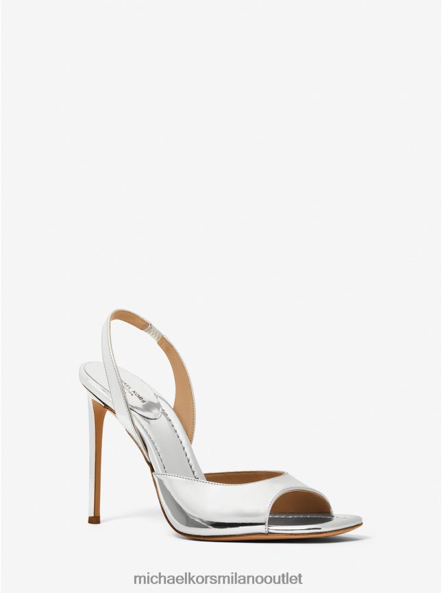 Michael Kors collezione marisa sandalo in pelle metallizzata unisex argento P06L0L3861 scarpe
