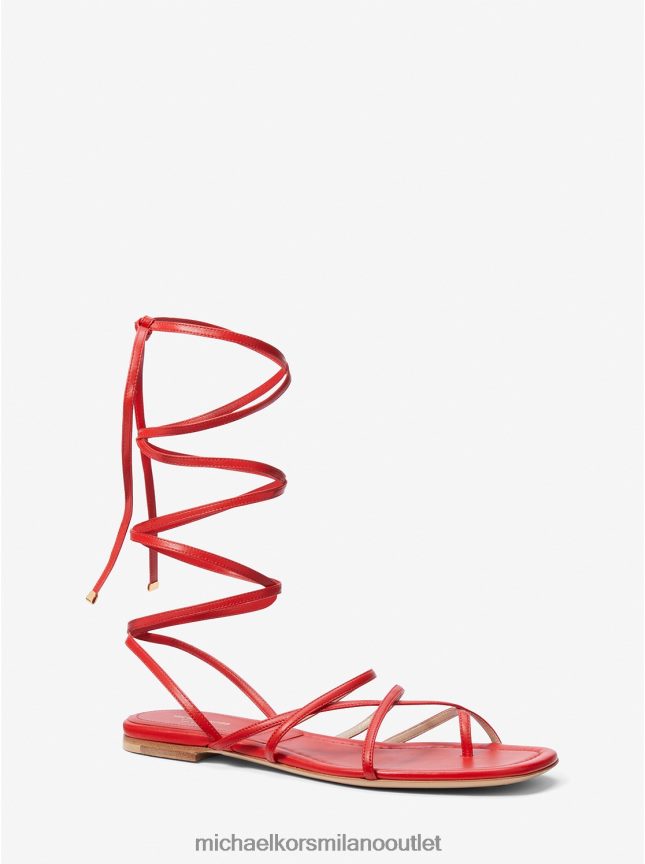 Michael Kors collezione sandalo gladiatore in pelle giada unisex papavero P06L0L3823 scarpe