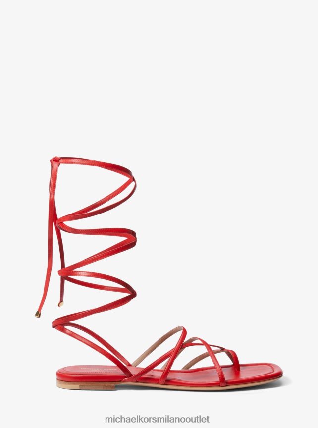 Michael Kors collezione sandalo gladiatore in pelle giada unisex papavero P06L0L3823 scarpe