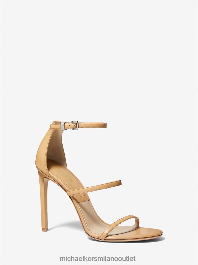 Michael Kors sandalo in pelle collezione nadege unisex cammello P06L0L3845 scarpe