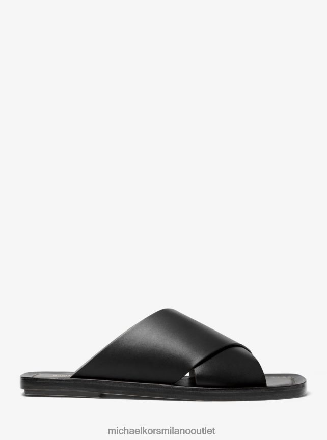 Michael Kors sandalo slide della collezione Ruth in pelle unisex nero P06L0L3870 scarpe