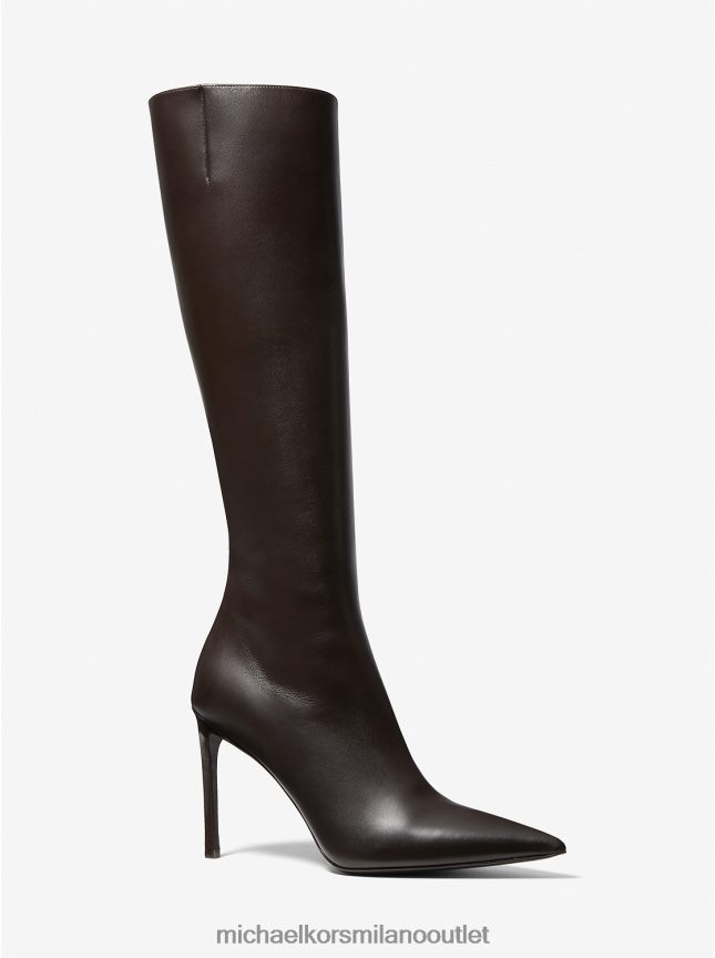 Michael Kors collezione stivali in pelle tatjana unisex cioccolato P06L0L3840 scarpe