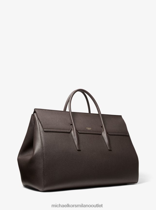 Michael Kors borsa weekender extra large della collezione Campbell in pelle martellata donne cioccolato P06L0L3770 Accessori