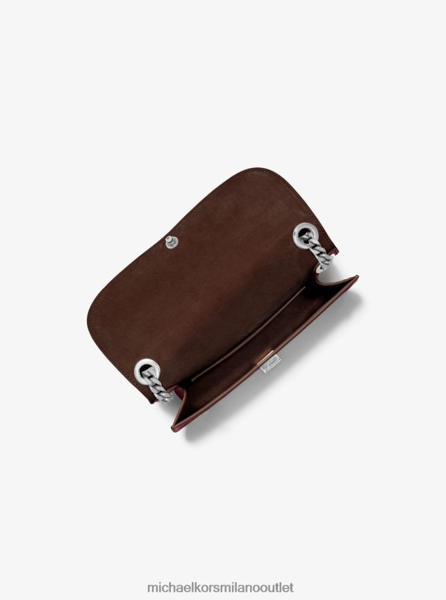 Michael Kors collezione Christie mini borsa a busta in pelle goffrata coccodrillo donne Borgogna P06L0L3808 Accessori