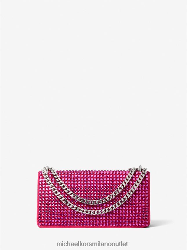Michael Kors collezione Christie mini borsa a busta in pelle scamosciata impreziosita da cristalli donne fucsia P06L0L3806 Accessori