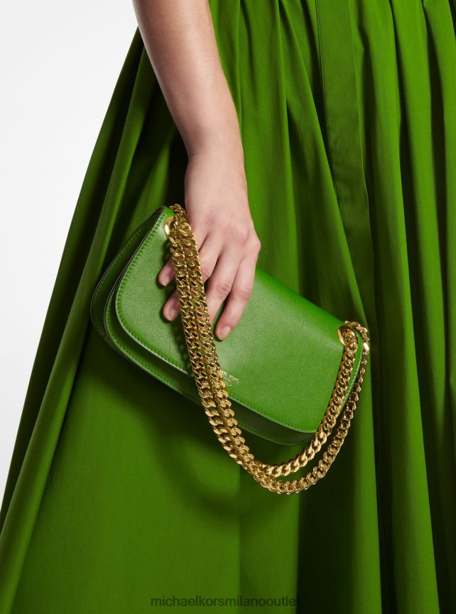 Michael Kors mini borsa a busta in pelle Christie della collezione donne verde palma P06L0L3785 Accessori