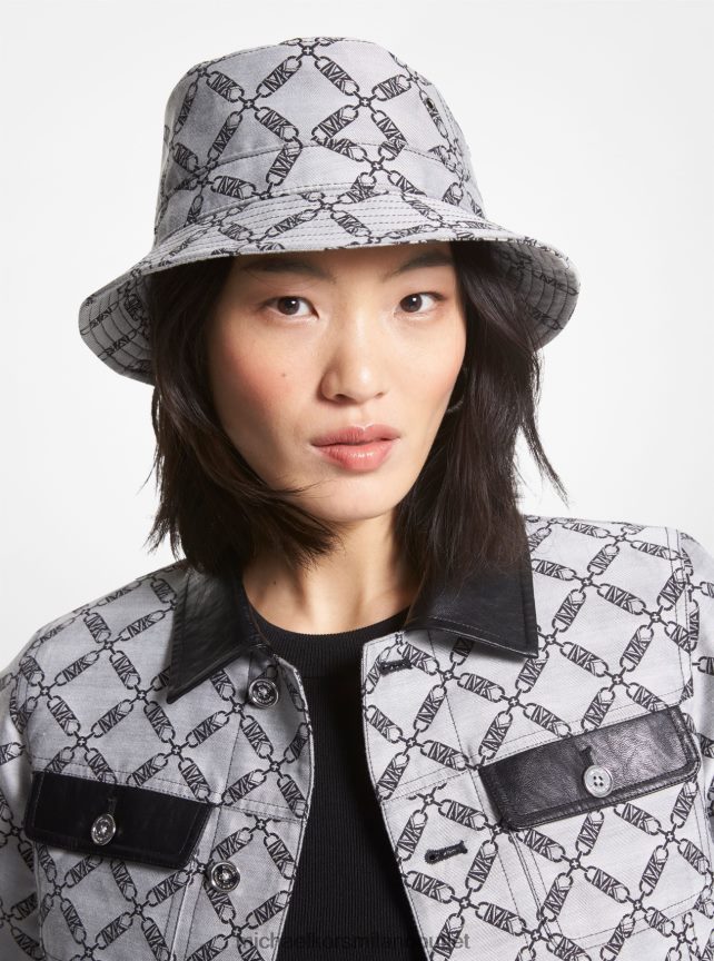 Michael Kors Cappello da pescatore jacquard con logo impero donne nero P06L0L2735 Accessori