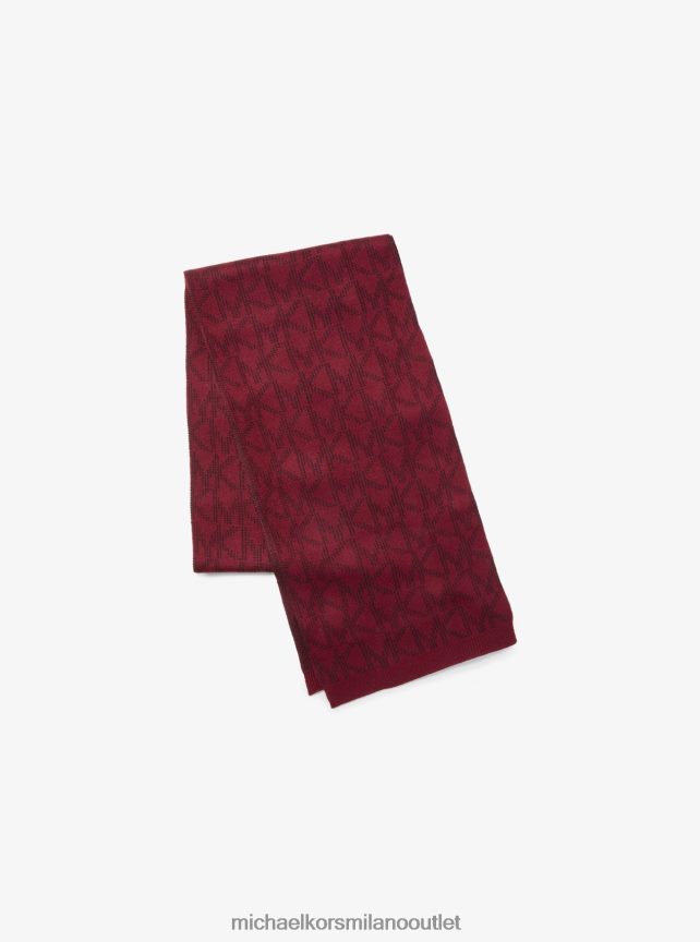 Michael Kors set di accessori per la stagione fredda in jacquard con logo donne rubino scuro P06L0L2762 Accessori