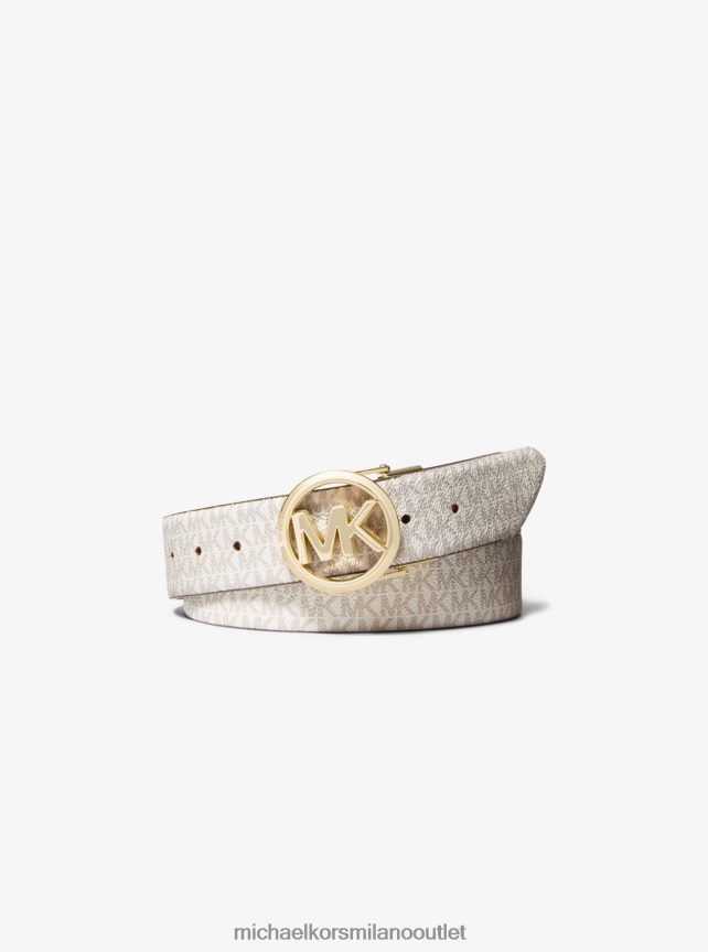 Michael Kors Set di cinture con logo 4 in 1 donne vaniglia/bagagli P06L0L2685 Accessori