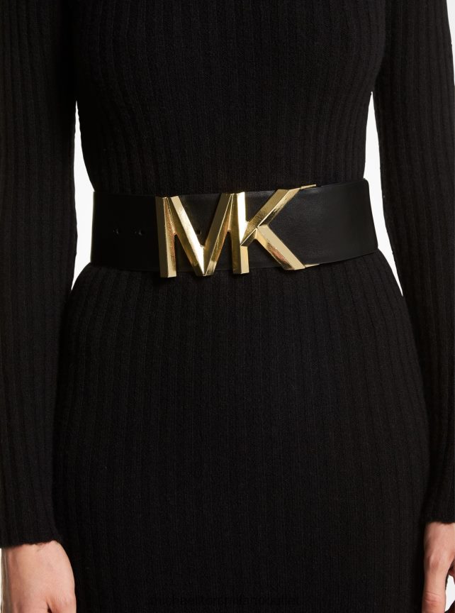 Michael Kors cintura in pelle con logo donne nero P06L0L2688 Accessori