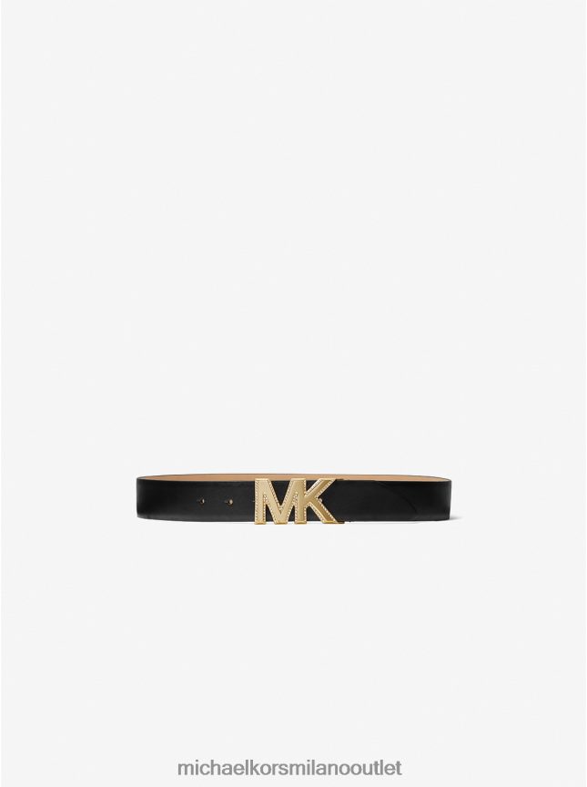 Michael Kors cintura in vita in pelle con logo impreziosito donne nero P06L0L2713 Accessori