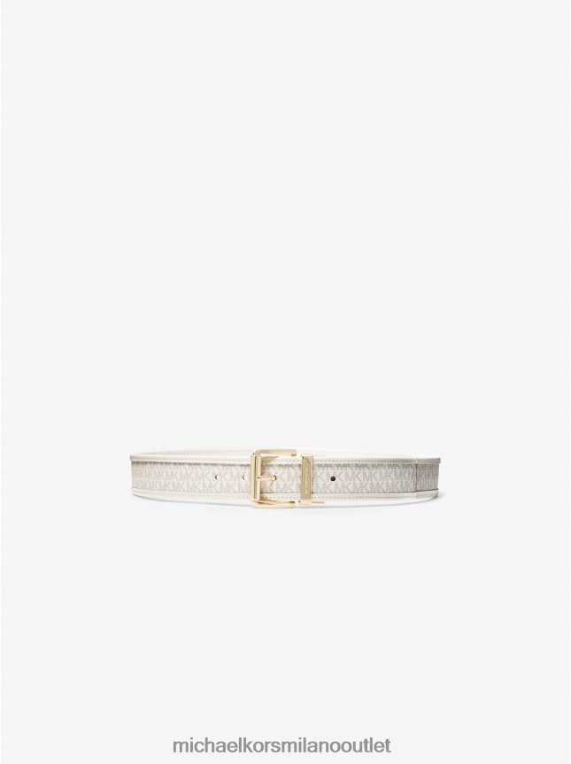 Michael Kors logo reversibile e cintura in pelle donne vaniglia/lt panna P06L0L2702 Accessori